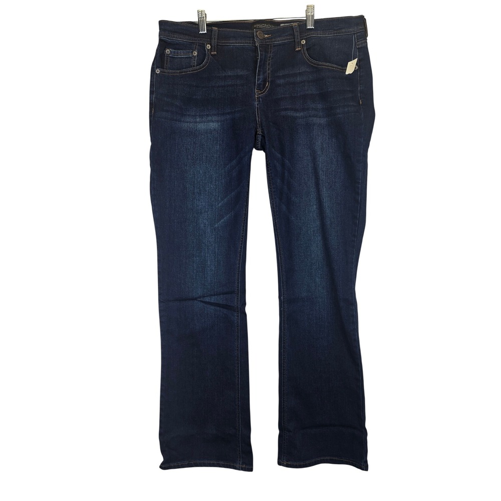 NWT AEROPOSTALE Womens Bootcut Jeans Dark Wash Size 16 REG Western Preppy Casual